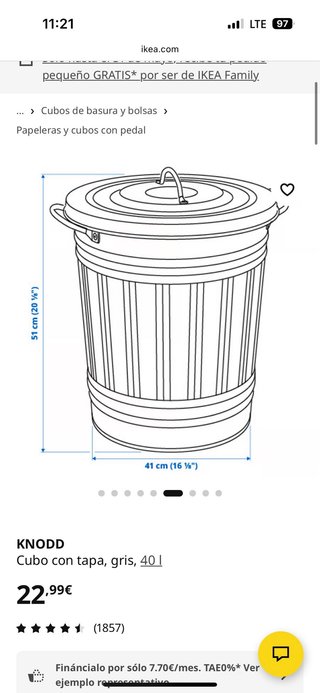 Cubo de Ikea knodd