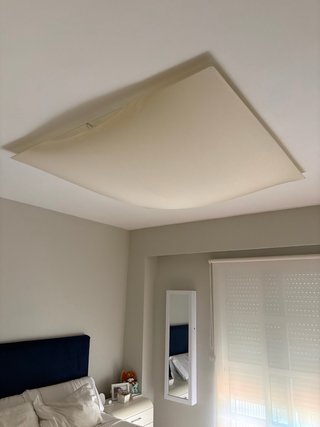 Lámpara de techo de tela beige