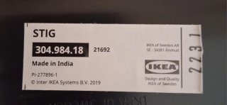 Taburete Alto STIG IKEA Negro