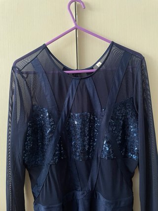 Maillot Gimnasia Rítmica Lentejuelas Azul