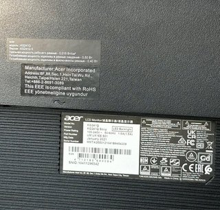Monitor Acer KG241Q da 24 Pollici