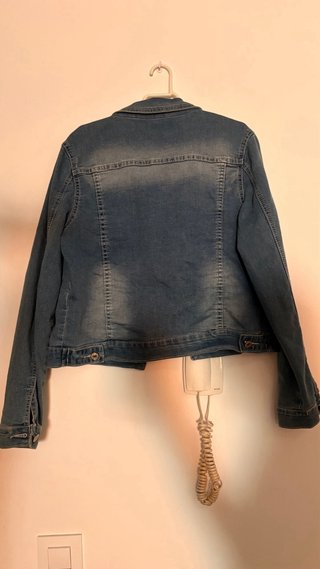 Chaqueta vaquera mujer con perlas