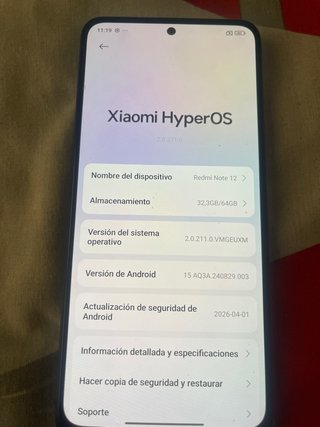 Redmi Note 12 4G Negro