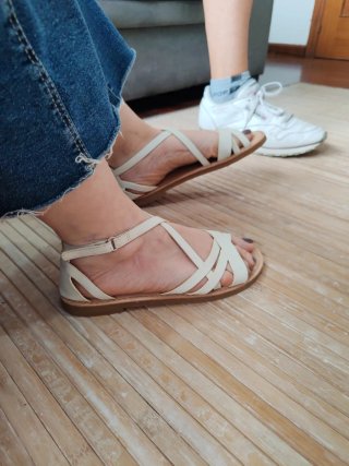 Sandalias Zara Niña Talla 35 Blancas