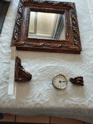 Cuadro espejo y decoración vintage