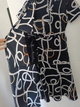 Vestido cruzado midi estampado