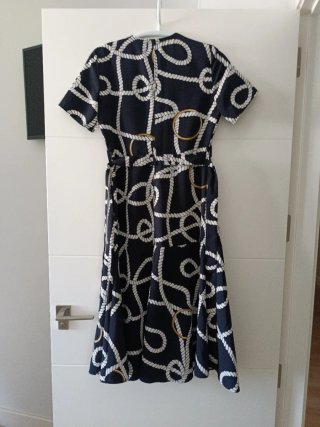 Vestido cruzado midi estampado