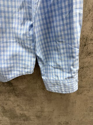 Camisa Lacoste Cuadros Azul Manga Larga