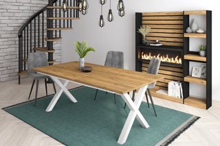Mesa Comedor Roble Industrial 200cm