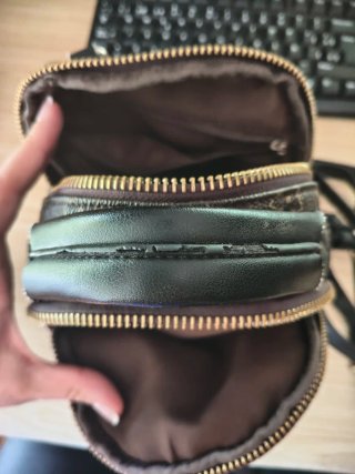 Bolso Mochila Pequeño Marrón y Negro