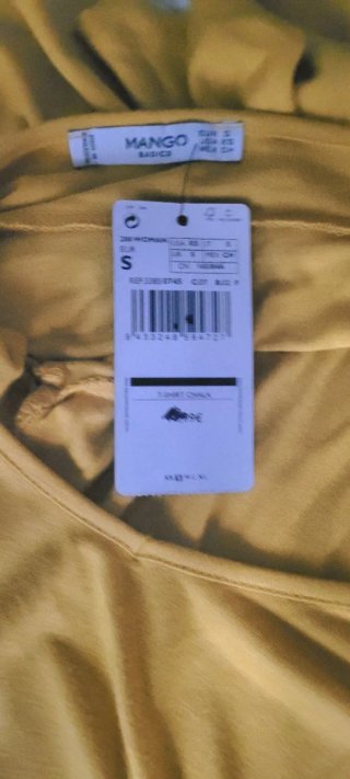 Top Mango Mostaza Talla S