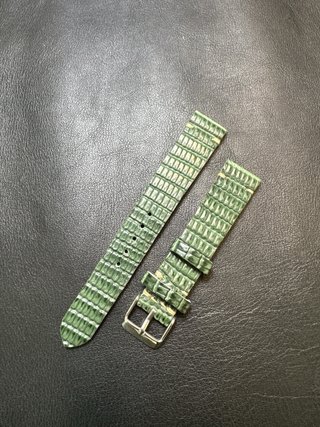 Correa de reloj artesanal verde