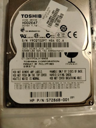 Hard Disk Toshiba 320GB 2.5 SATA