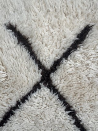 URGE VENTA Alfombra Bereber Lana Beige y Negra