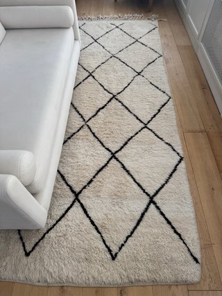 URGE VENTA Alfombra Bereber Lana Beige y Negra