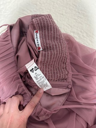 Vestido de fiesta rosa palo