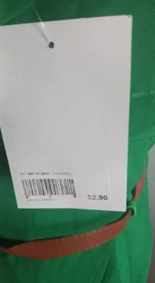 Vestido verde T. M con cinturón