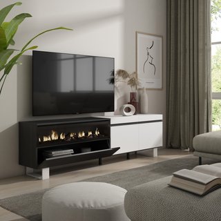 Mueble TV con Chimenea Eléctrica Diseño Industrial
