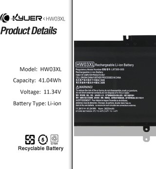 Batería KYUER HW03XL HP 255 470 G8 Pavilion 15-EG
