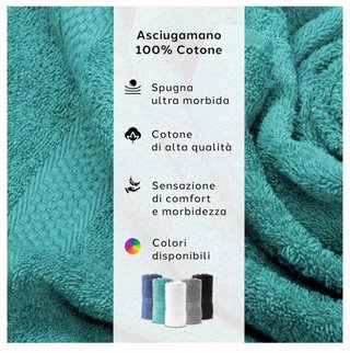 Coppia Asciugamani nuovi Caleffi Spugnissima