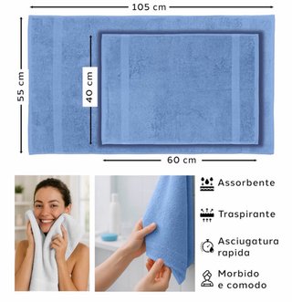 Coppia Asciugamani nuovi Caleffi Spugnissima