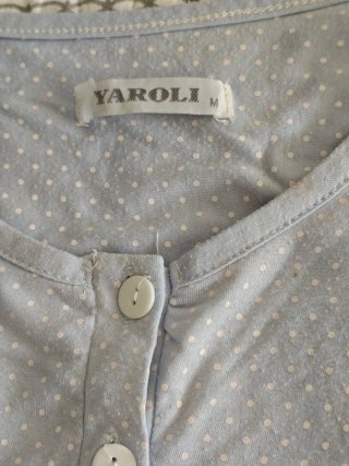 Pijama YAROLI azul con lunares