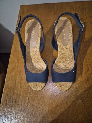 Sandalias Tacon Tommy Hilfiger Azul marino