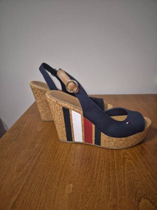 Sandalias Tacon Tommy Hilfiger Azul marino