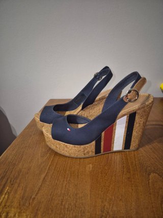 Sandalias Tacon Tommy Hilfiger Azul marino