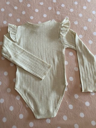 Body Zara niña manga larga beige
