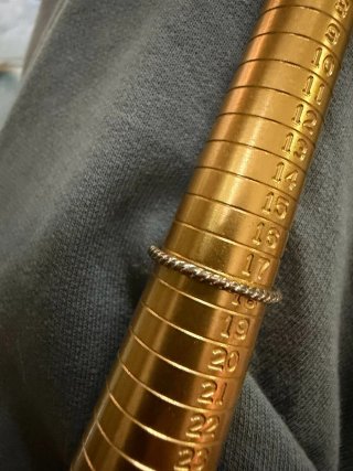 Anello vintage con stella e zircone tg18