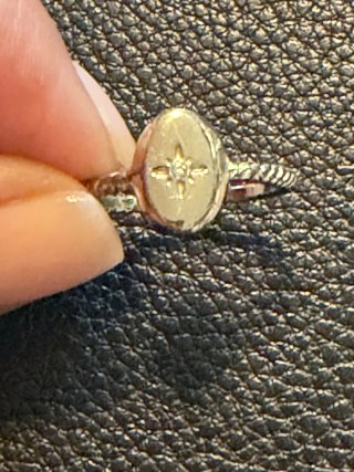 Anello vintage con stella e zircone tg18