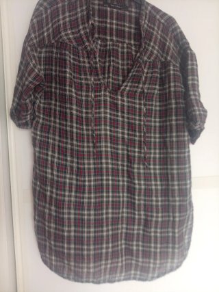Camisa Zara Basic cuadros XL