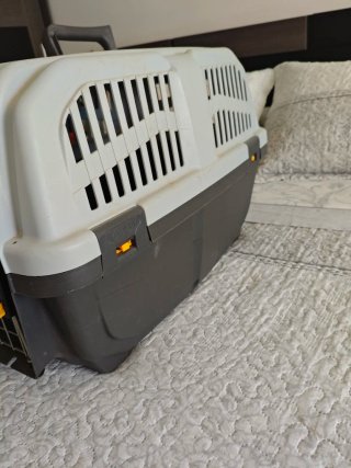 Transportín para mascotas gris