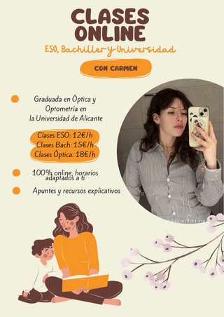 Clases particulares online secundaria y óptica