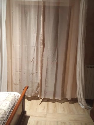 Tende beige, due teli mis 140largh×280 cm lungh