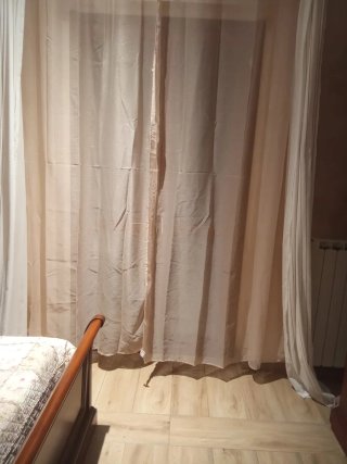 Tende beige, due teli mis 140largh×280 cm lungh