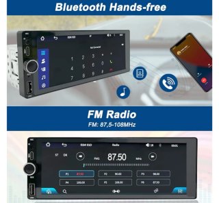 Radio Coche Pantalla Multimedia CarPlay 1 DIN