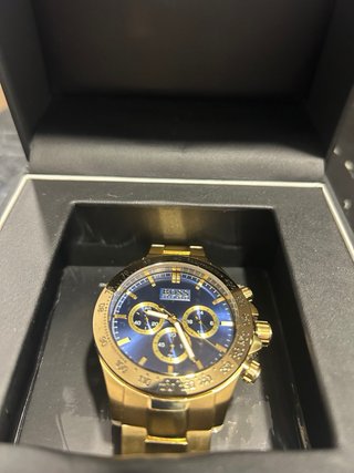 Reloj Hugo Boss 1513340 Cronógrafo Azul Dorado