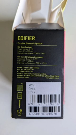 Altavoz Portátil Bluetooth Edifier MP85