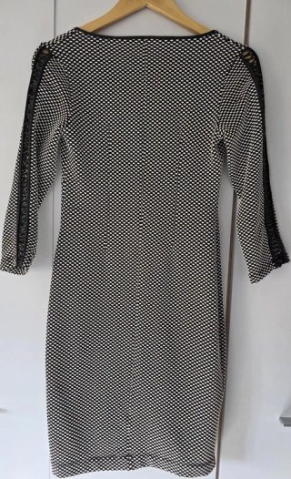 Vestido elástico estampado cremallera