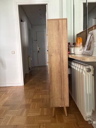 Mueble Zapatero Ratán y Madera 4 Cajones