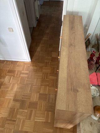 Mueble Zapatero Ratán y Madera 4 Cajones