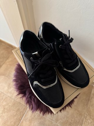 Zapatillas sneakers Latouche Piel Negro y Plata