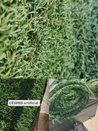 Césped artificial verde