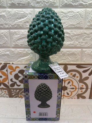 Pigna in ceramica verde 18cm