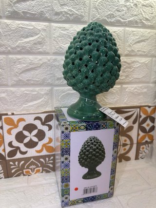 Pigna in ceramica verde 18cm