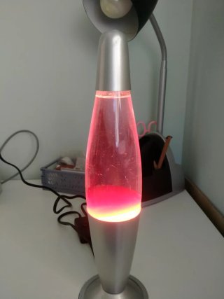 Lampada Lava Rosa e Argento
