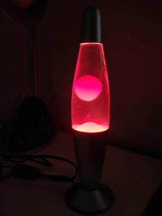 Lampada Lava Rosa e Argento