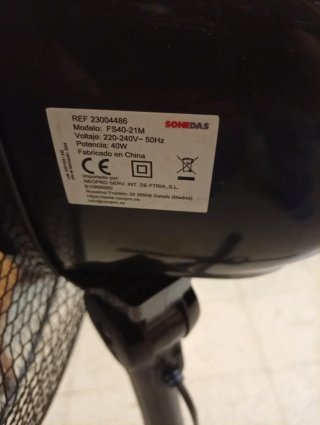 Ventilador de Pie Sonedas FS40-21M